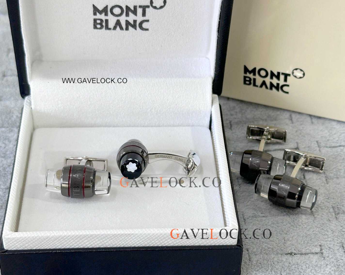 Copy Mont blanc Starwalker Men's Cuff links Red-Gray